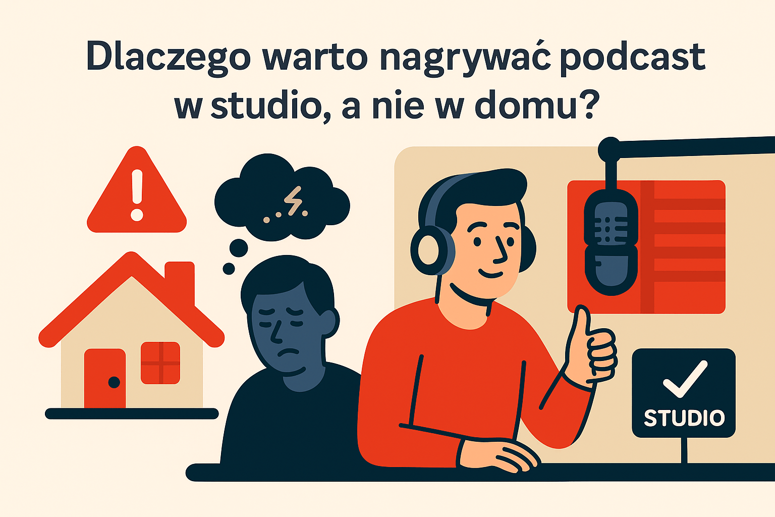 Dlaczego warto nagrywać podcast w studio, a nie w domu?